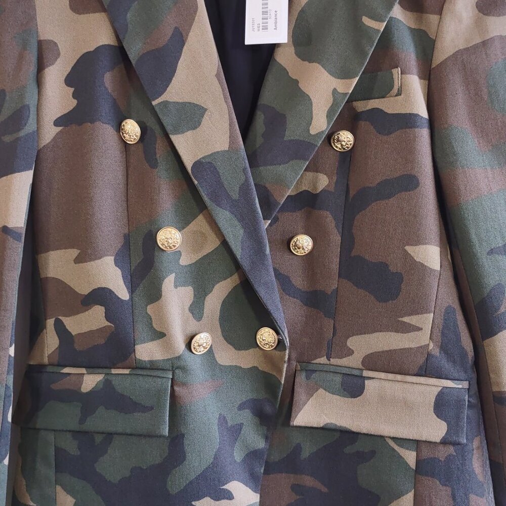 NWT Generation Love Camo Blazer Edgy Military-Inspo Utility Luxe  Size XS - Picture 8 of 15